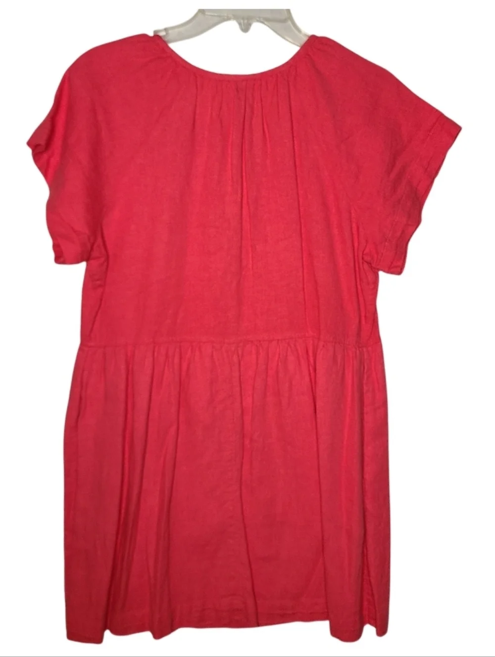 Universal Thread Pink Linen Blend Babydoll Mini Dress W/ POCKETS Small